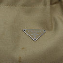 PRADA Pouch Canvas Beige Auth hk1253-18