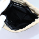 PRADA Pouch Canvas Beige Auth hk1253-10