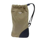 PRADA Pouch Canvas Beige Auth hk1253-13