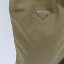 PRADA Pouch Canvas Beige Auth hk1253-2