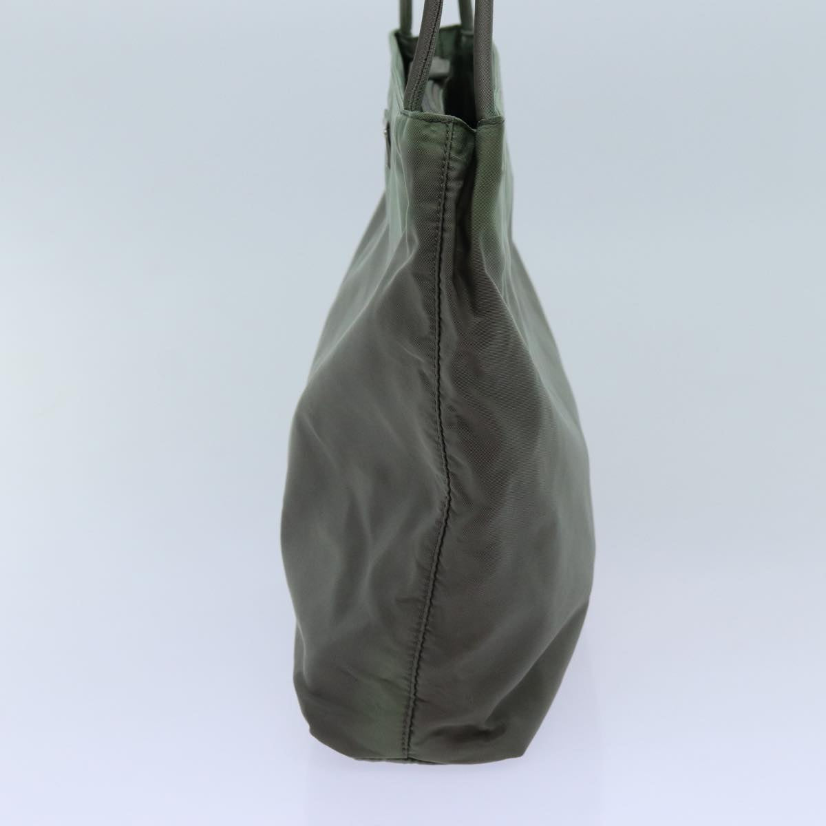PRADA Hand Bag Nylon Khaki Auth hk1260