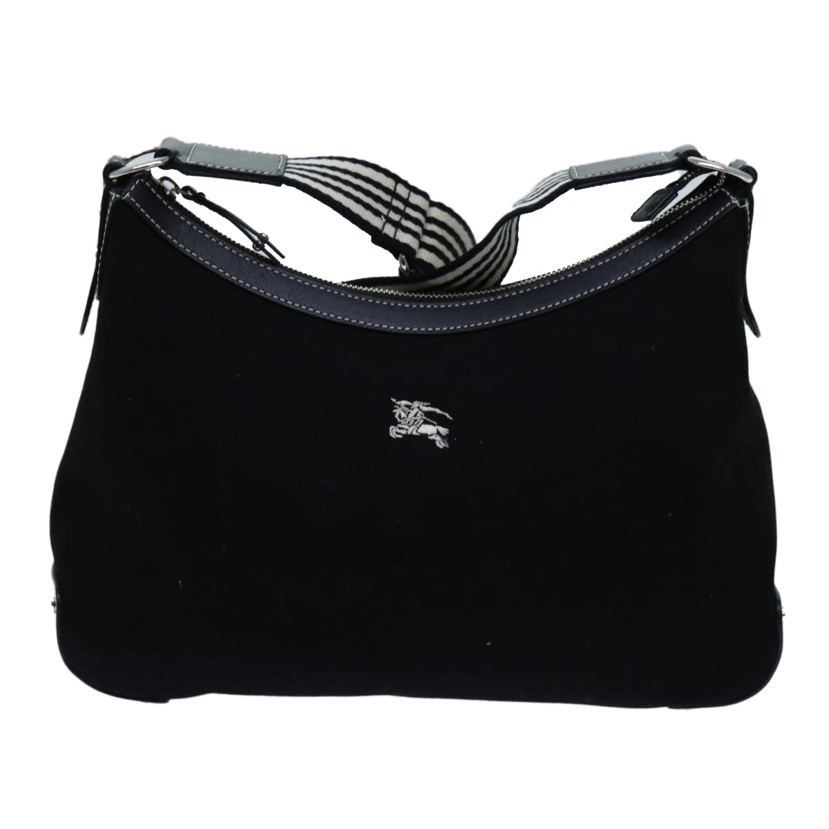 BURBERRY Blue Label Shoulder Bag Canvas Black Auth hk1263