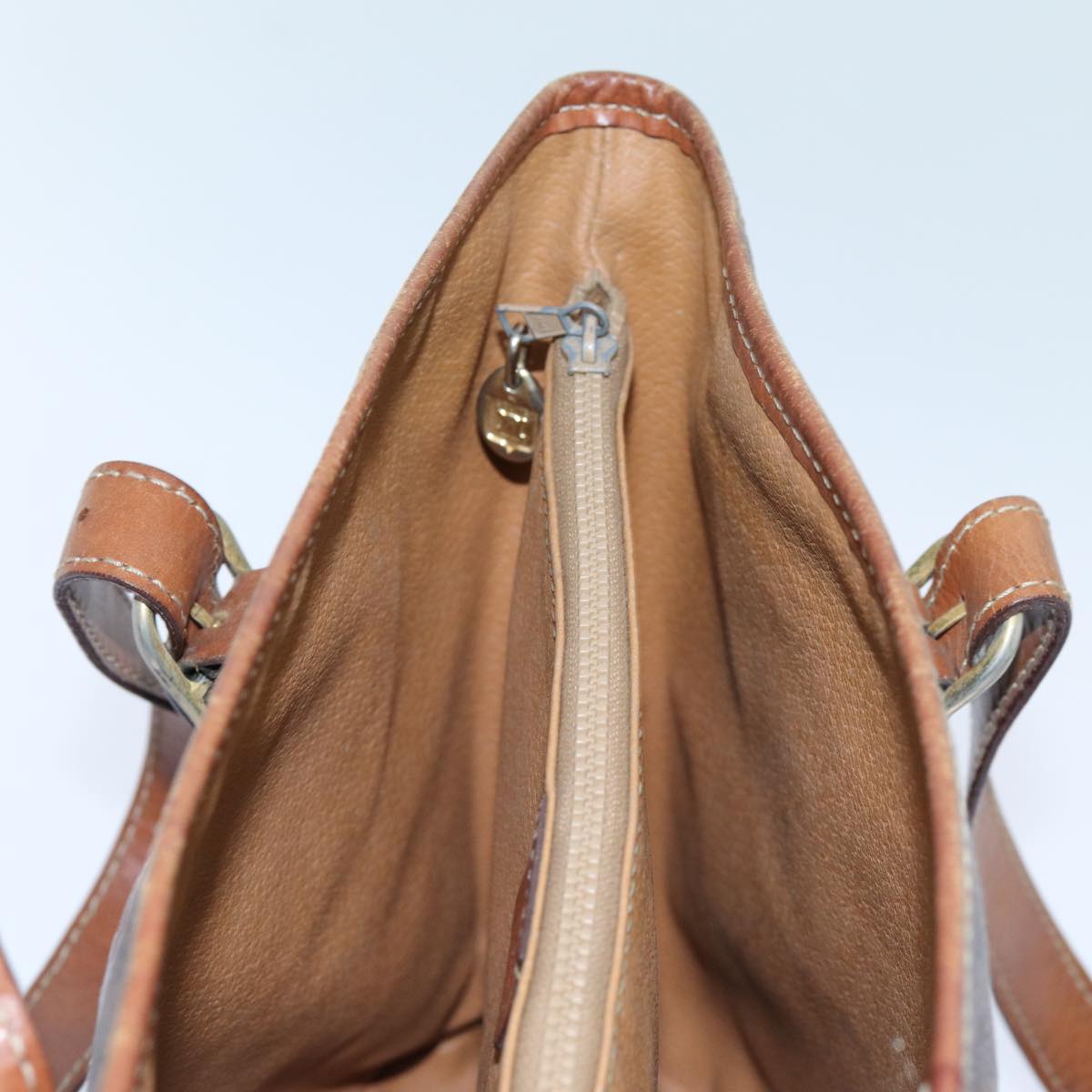 CELINE Macadam Canvas Shoulder Bag PVC Brown Auth hk1270