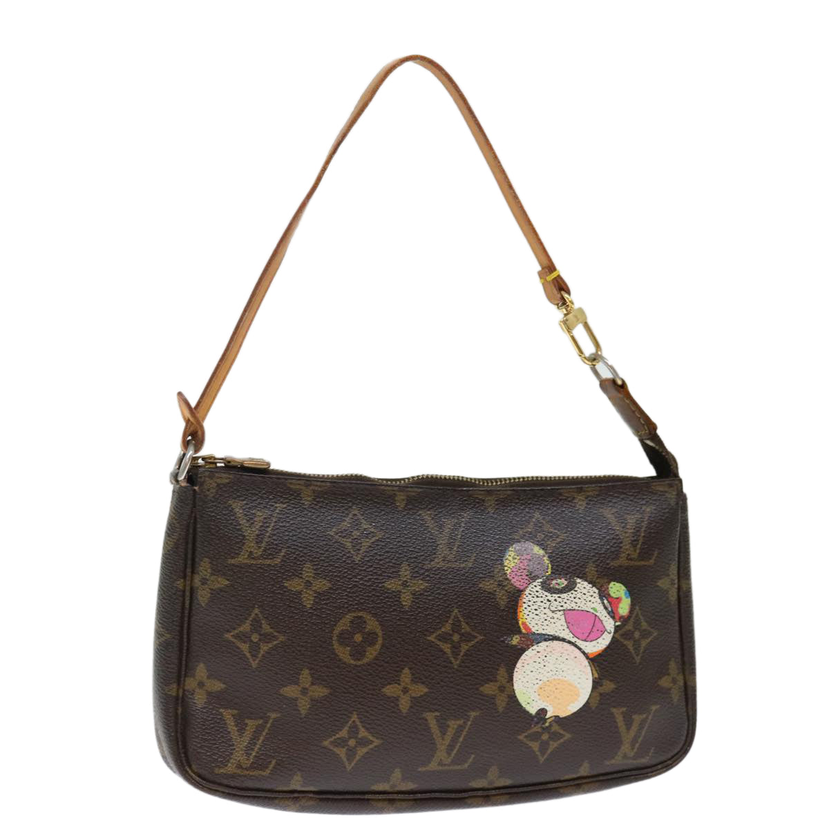 LOUIS VUITTON Monogram Panda Pochette Accessoires Pouch M51981 LV Auth hk1273