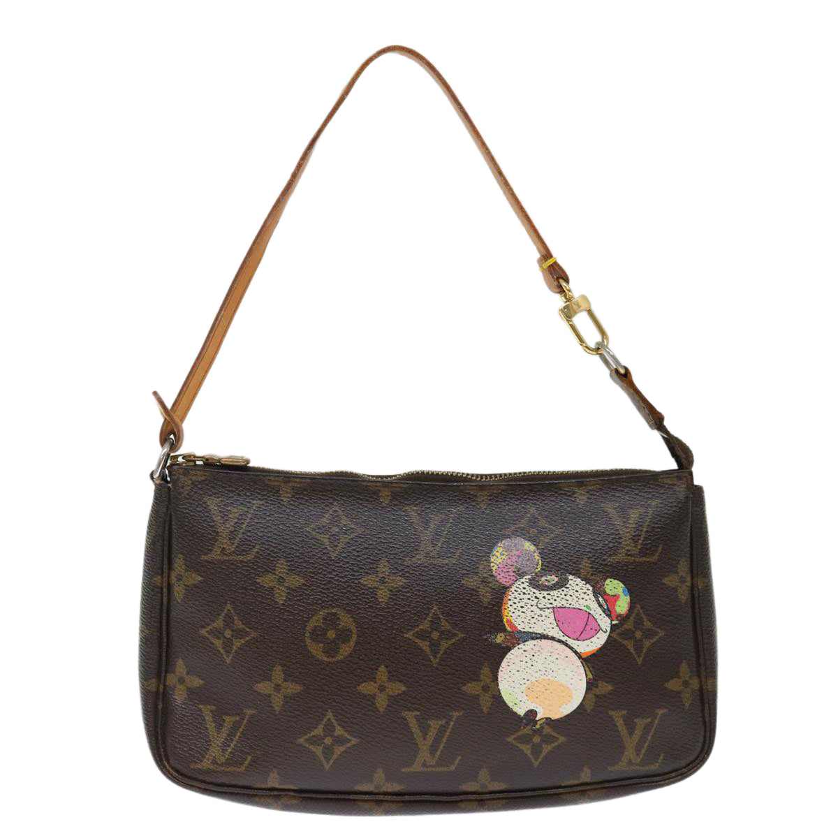 LOUIS VUITTON Monogram Panda Pochette Accessoires Pouch M51981 LV Auth hk1273