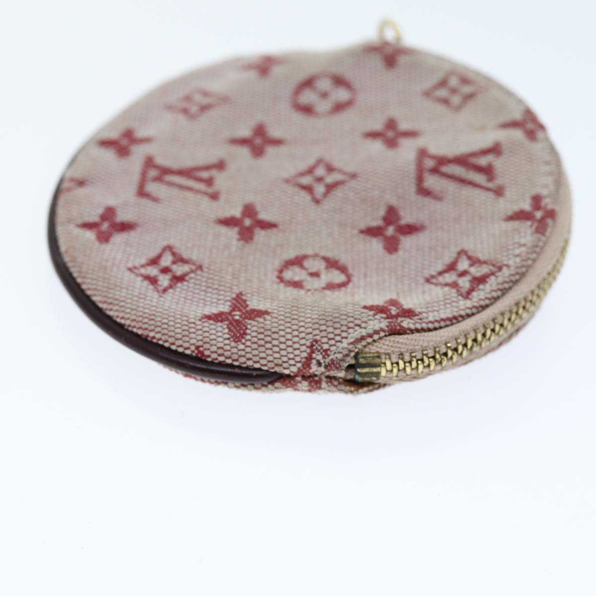 LOUIS VUITTON Monogram Mini Porte Monnaie Ron Coin Purse Red M92462 Auth hk1287