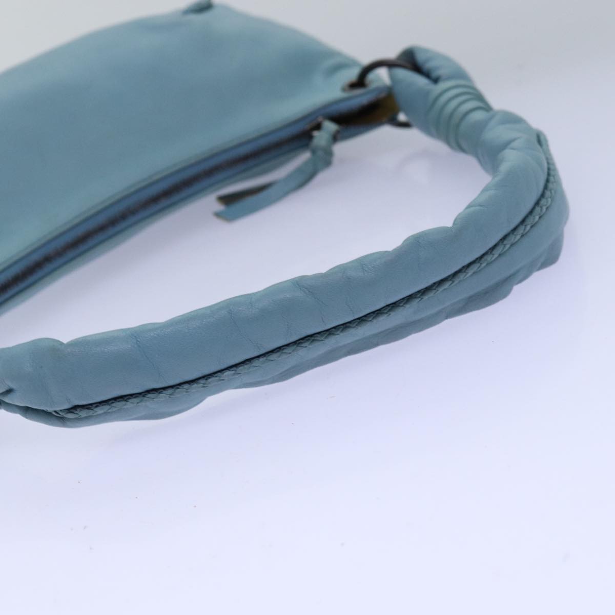 BOTTEGA VENETA Hand Bag Leather Outlet Blue 134675 Auth hk1300