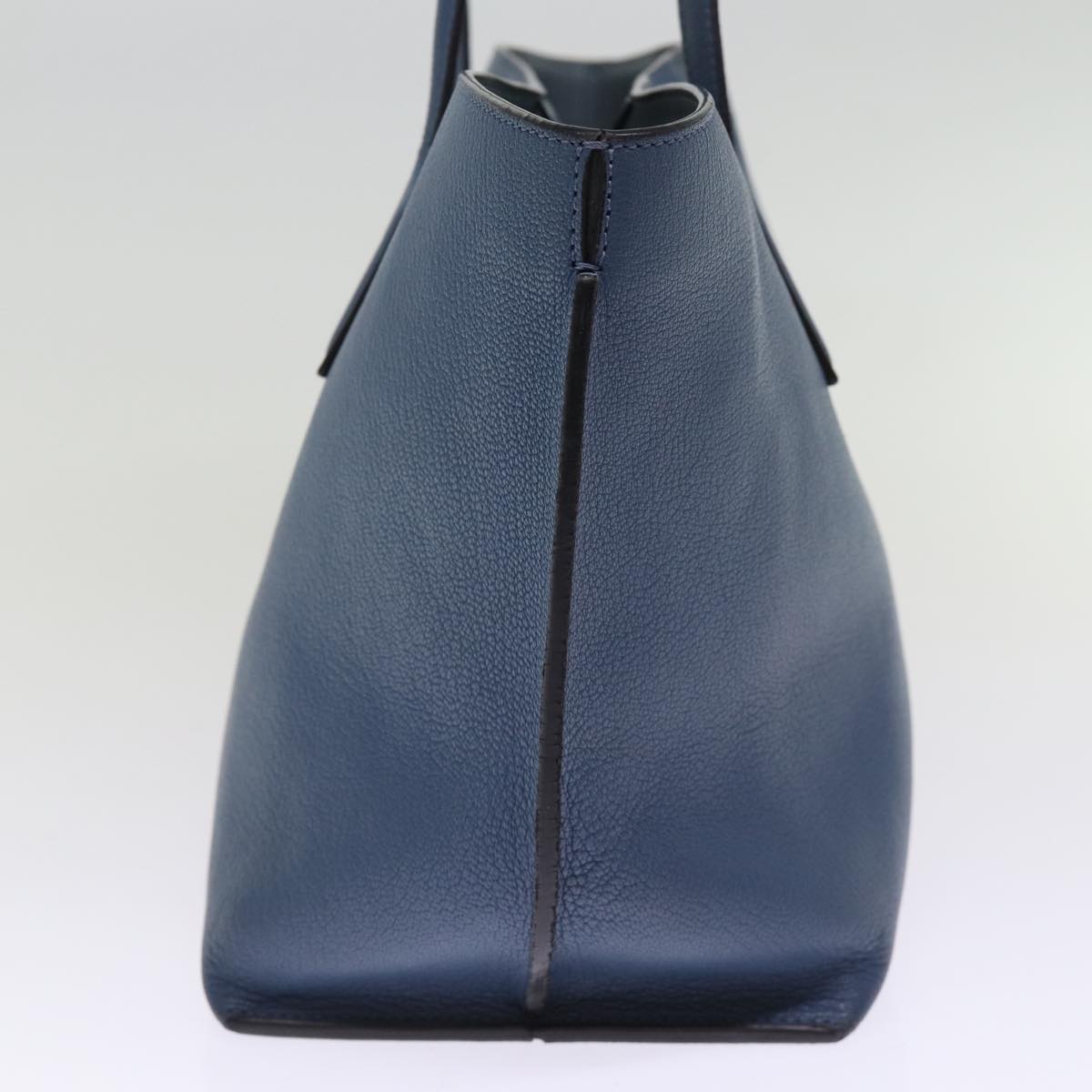 LOEWE Tote Bag Leather Blue Auth hk1302