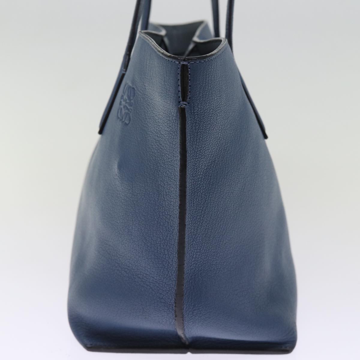 LOEWE Tote Bag Leather Blue Auth hk1302