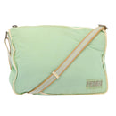 FENDI Zucchino Canvas Shoulder Bag Nylon Green Auth hk1304-1