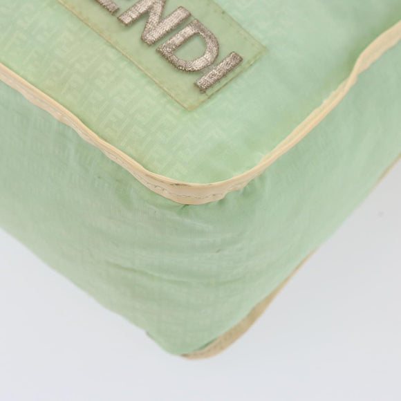 FENDI Zucchino Canvas Shoulder Bag Nylon Green Auth hk1304