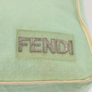 FENDI Zucchino Canvas Shoulder Bag Nylon Green Auth hk1304-18