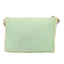 FENDI Zucchino Canvas Shoulder Bag Nylon Green Auth hk1304-2