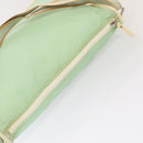 FENDI Zucchino Canvas Shoulder Bag Nylon Green Auth hk1304-6