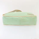 FENDI Zucchino Canvas Shoulder Bag Nylon Green Auth hk1304-5