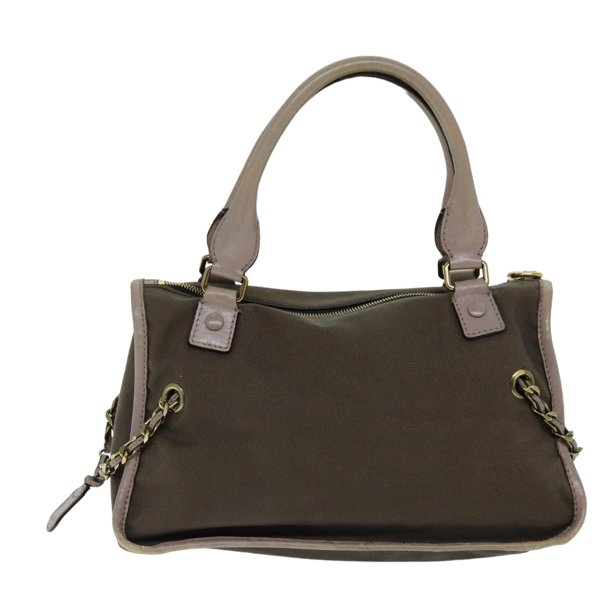 Chloe Harley Hand Bag Canvas Brown Auth hk1307 - 0