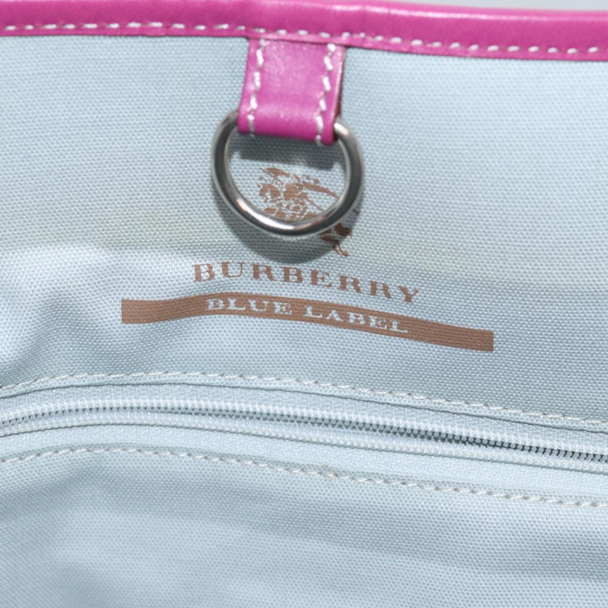 BURBERRY Blue Label Tote Bag Canvas Brown Auth hk1314