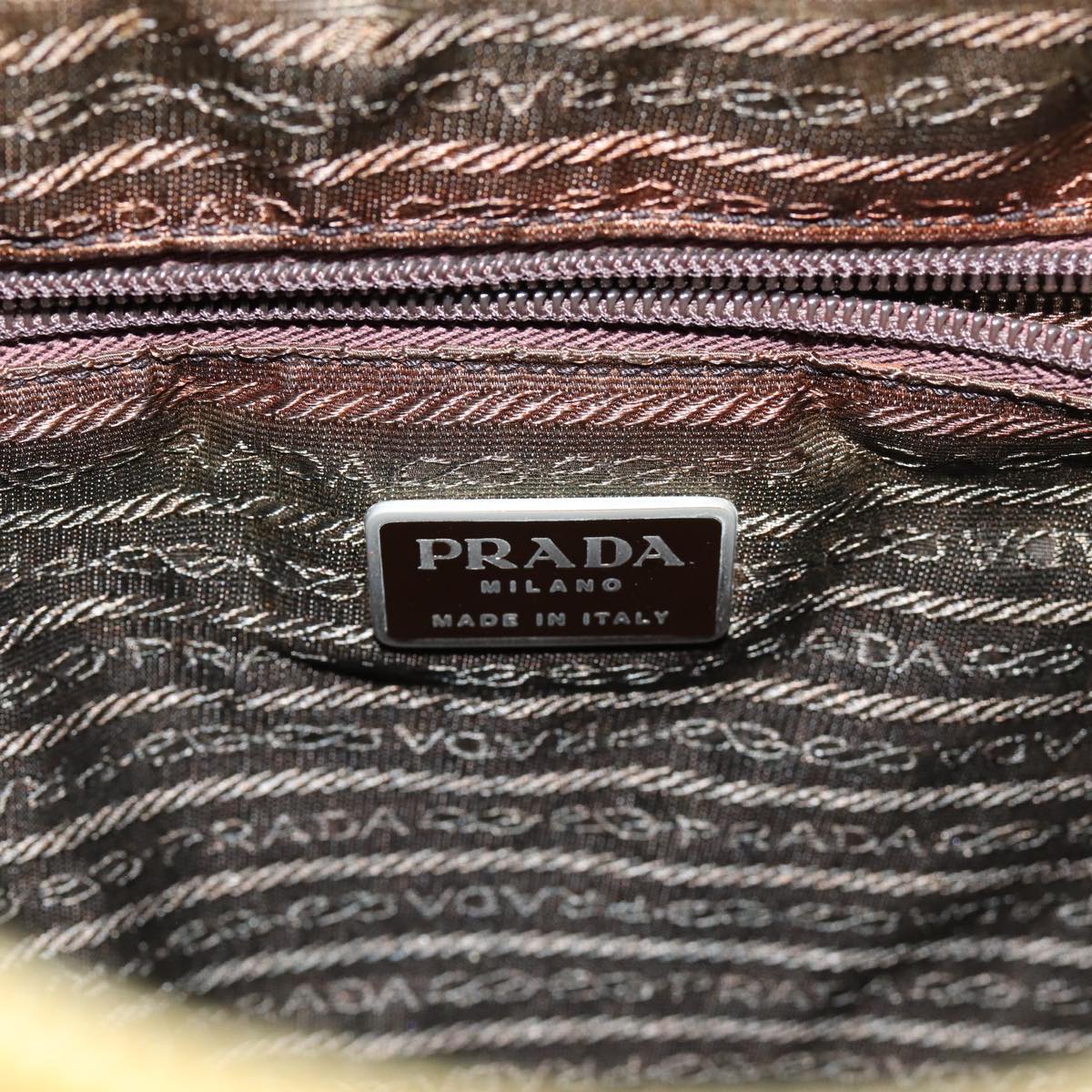 PRADA Hand Bag Nylon Yellow Auth hk1317