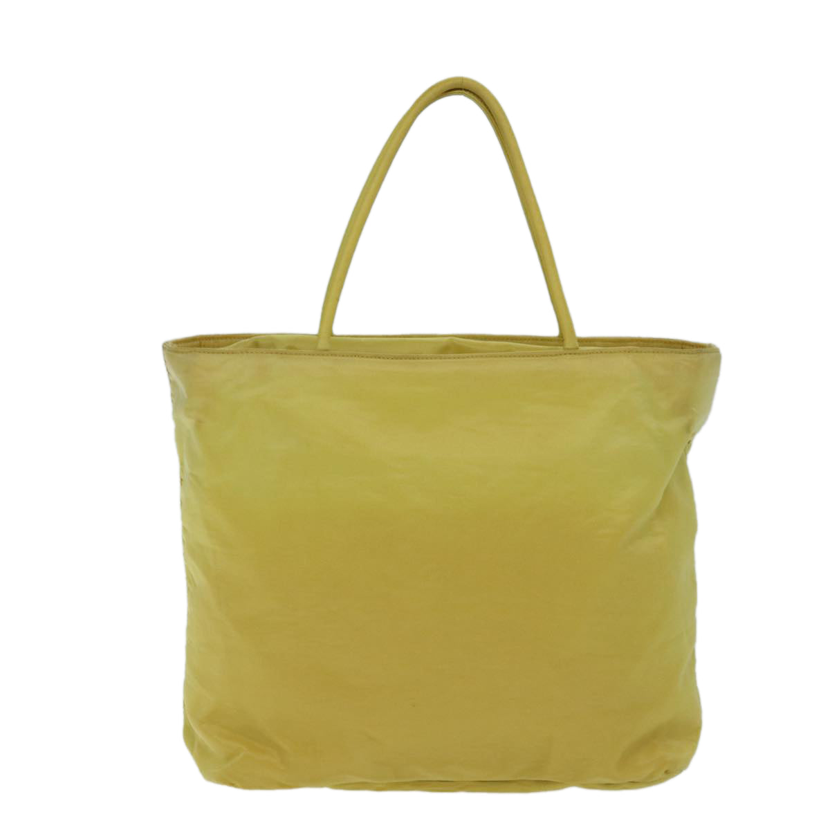PRADA Hand Bag Nylon Yellow Auth hk1317 - 0