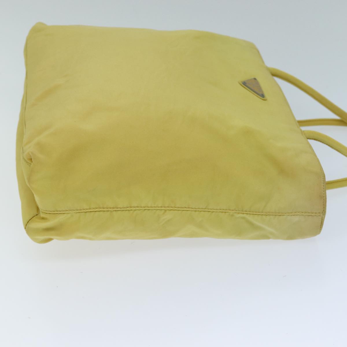 PRADA Hand Bag Nylon Yellow Auth hk1317