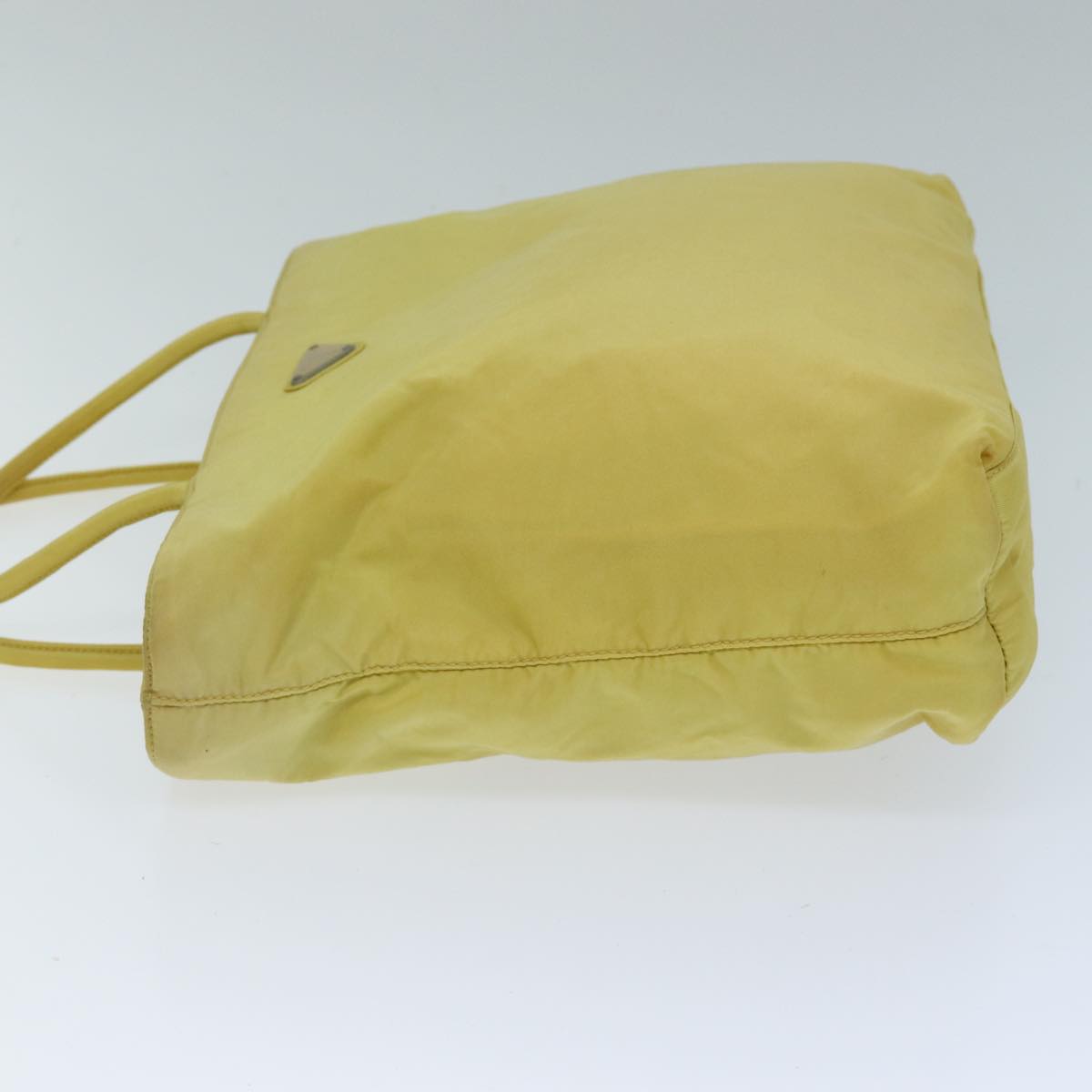 PRADA Hand Bag Nylon Yellow Auth hk1317