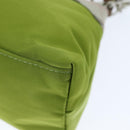 BURBERRY Nova Check Accessory Pouch Nylon Beige Green Auth hk1323-15