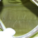 BURBERRY Nova Check Accessory Pouch Nylon Beige Green Auth hk1323-11