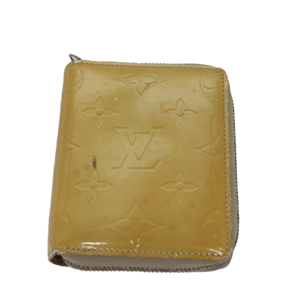 LOUIS VUITTON Monogram Vernis Wallet 3Set Beige Lime Yellow LV Auth hk1324