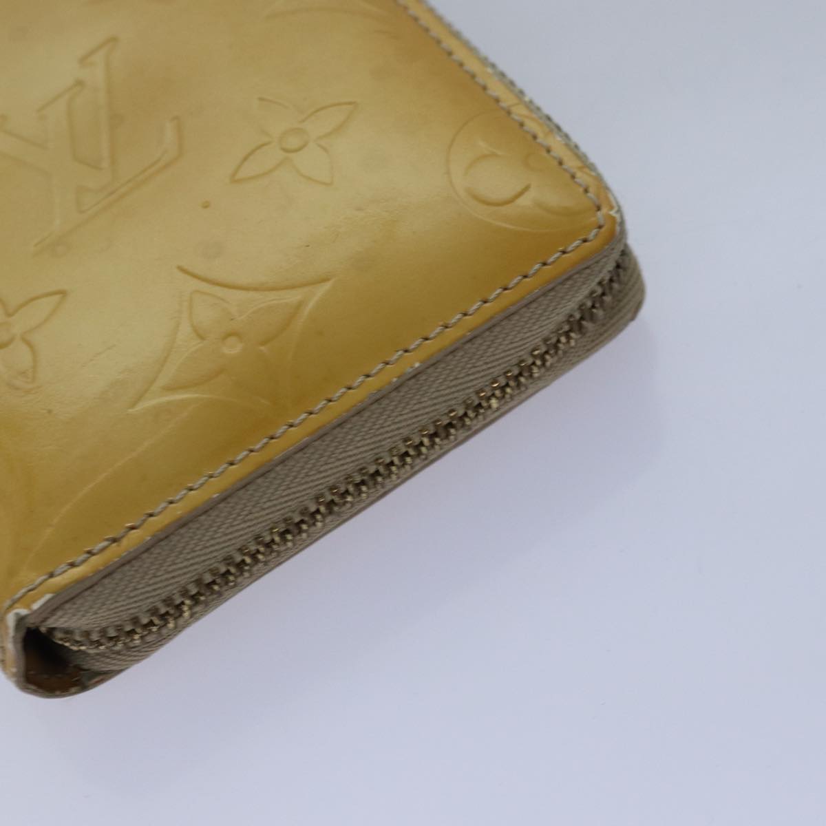 LOUIS VUITTON Monogram Vernis Wallet 3Set Beige Lime Yellow LV Auth hk1324