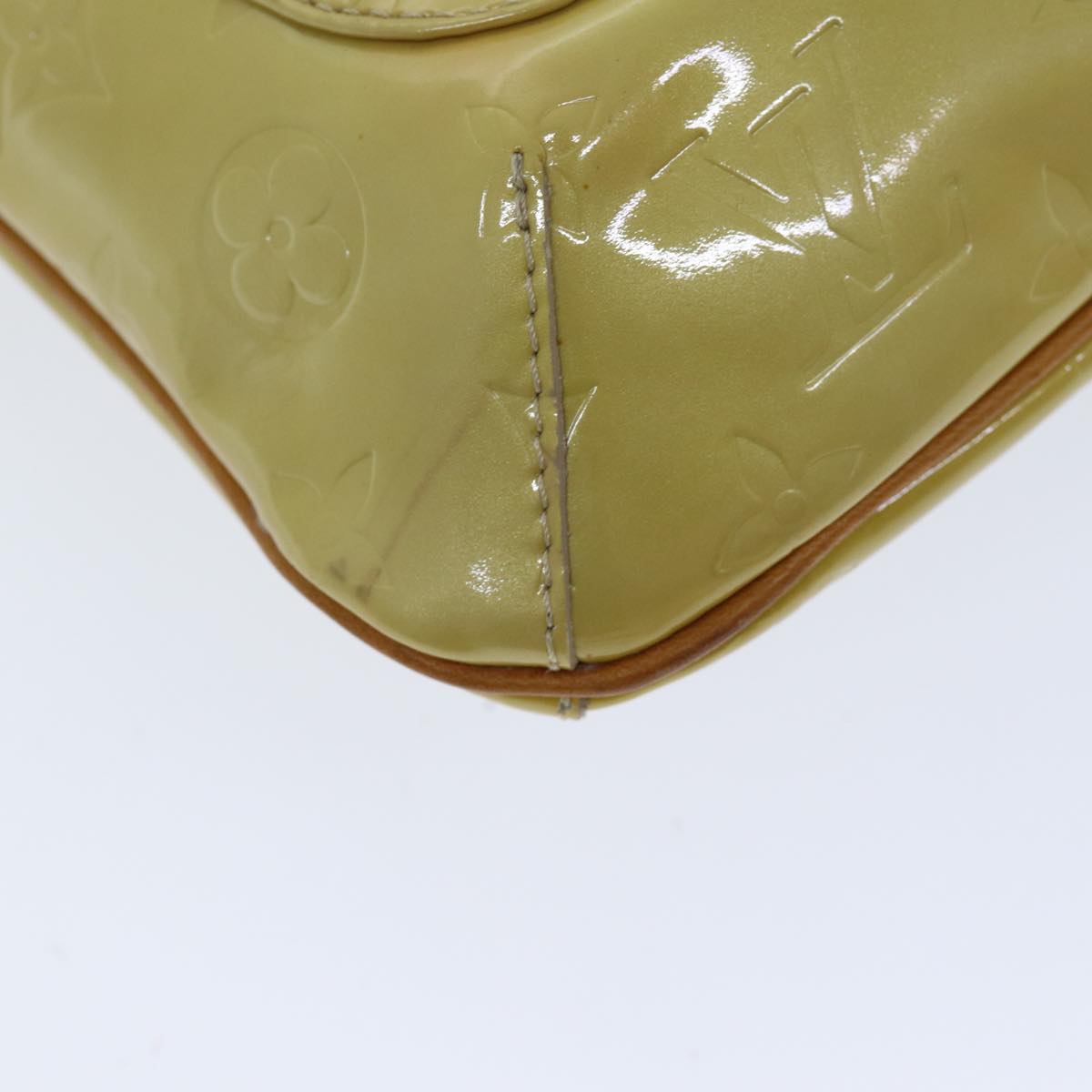 LOUIS VUITTON Monogram Vernis Thompson Street Bag Beige M91301 LV Auth hk1326
