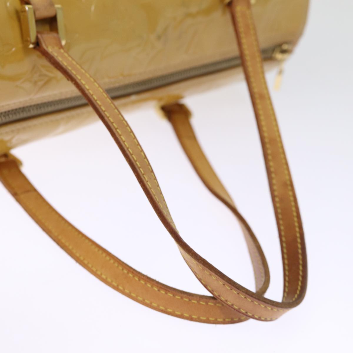 LOUIS VUITTON Monogram Vernis Bedford Hand Bag Beige M91006 LV Auth hk1327