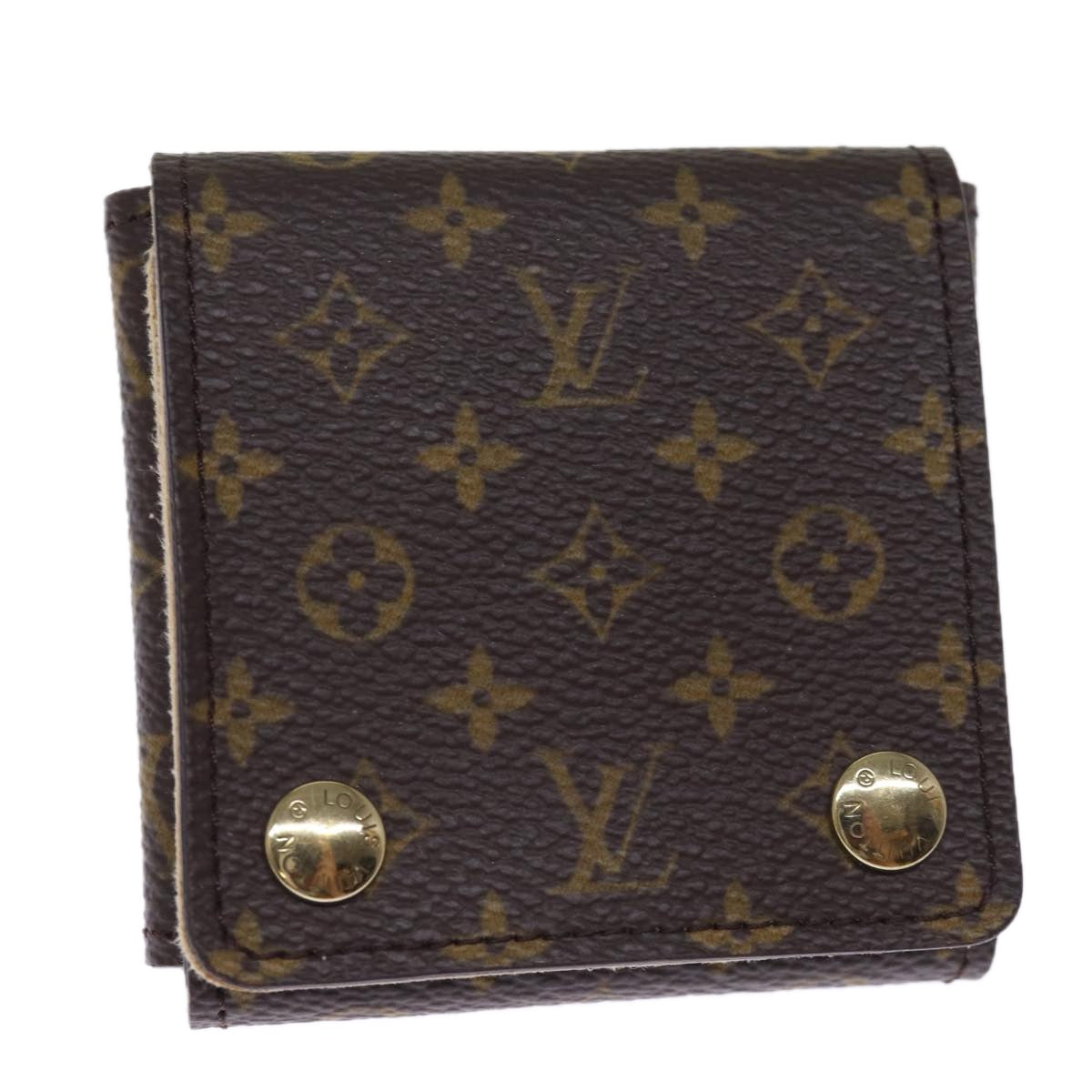 LOUIS VUITTON Monogram Jewelry Case Jewelry Box LV Auth hk1329