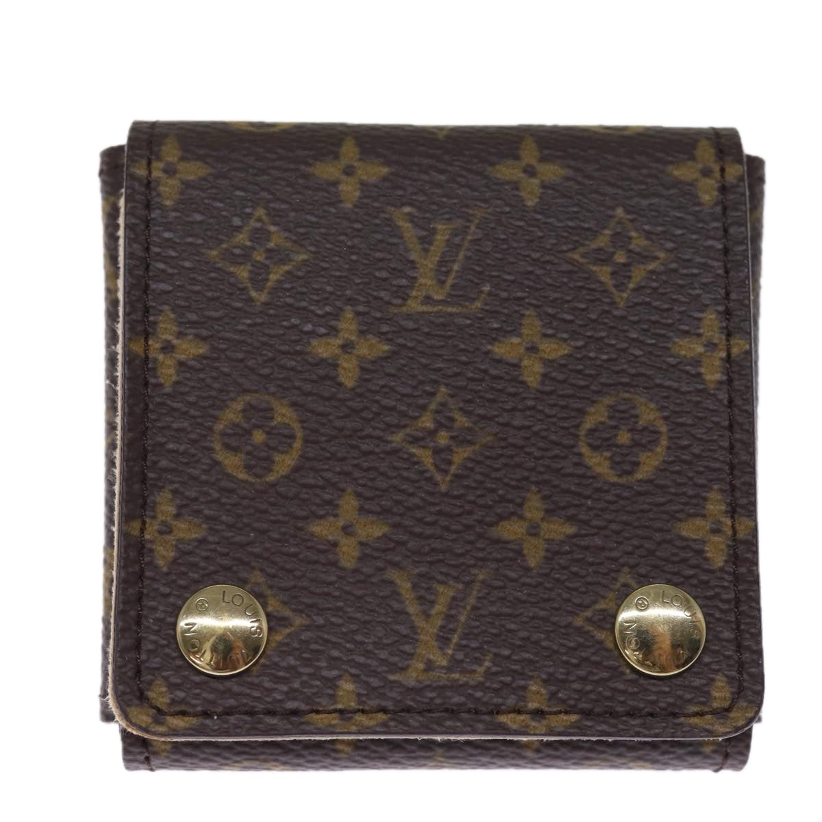 LOUIS VUITTON Monogram Jewelry Case Jewelry Box LV Auth hk1329