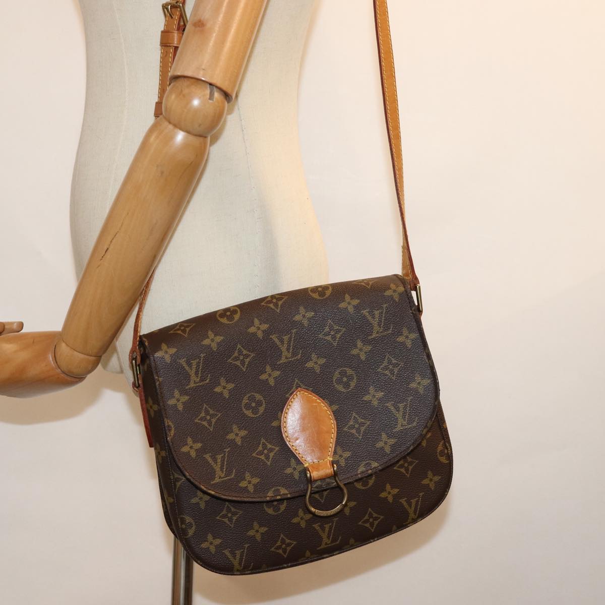 LOUIS VUITTON Monogram Saint Cloud GM Shoulder Bag M51242 LV Auth hk1336