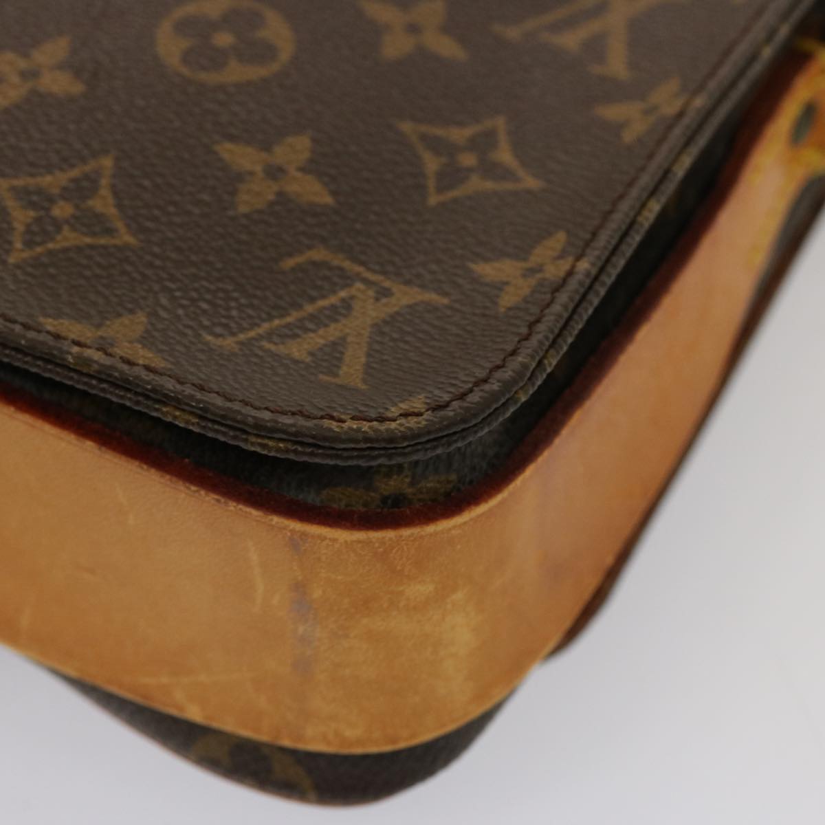 LOUIS VUITTON Monogram Cartouchiere MM Shoulder Bag M51253 LV Auth hk1338