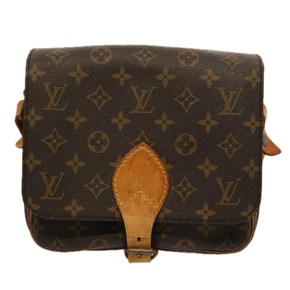 LOUIS VUITTON Monogram Cartouchiere MM Shoulder Bag M51253 LV Auth hk1338