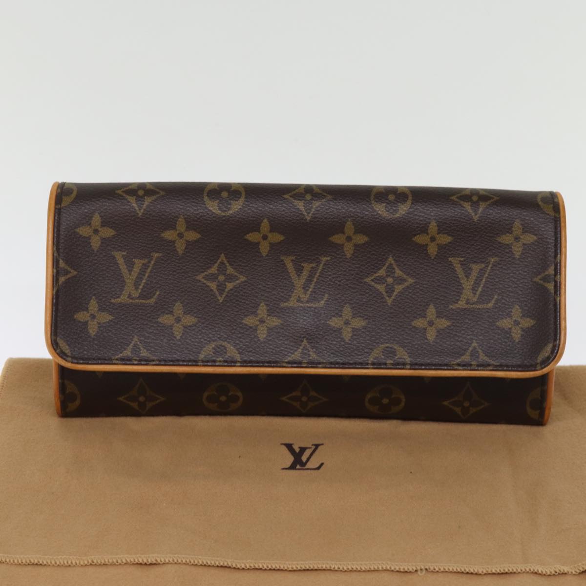 LOUIS VUITTON Monogram Pochette Twin GM Shoulder Bag M51852 LV Auth hk1344