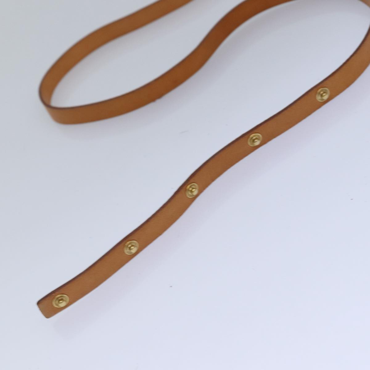 LOUIS VUITTON For Florentine Shoulder Strap Leather 40.6"" Beige LV Auth hk1355