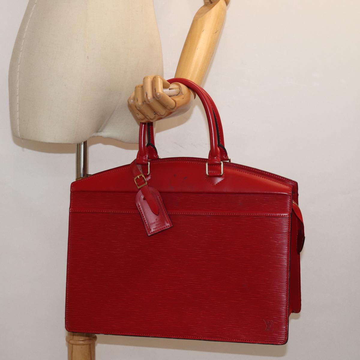 LOUIS VUITTON Epi Riviera Hand Bag Red M48187 LV Auth hk1370