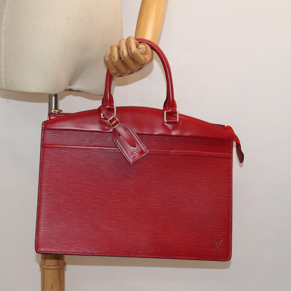 LOUIS VUITTON Epi Riviera Hand Bag Red M48187 LV Auth hk1371