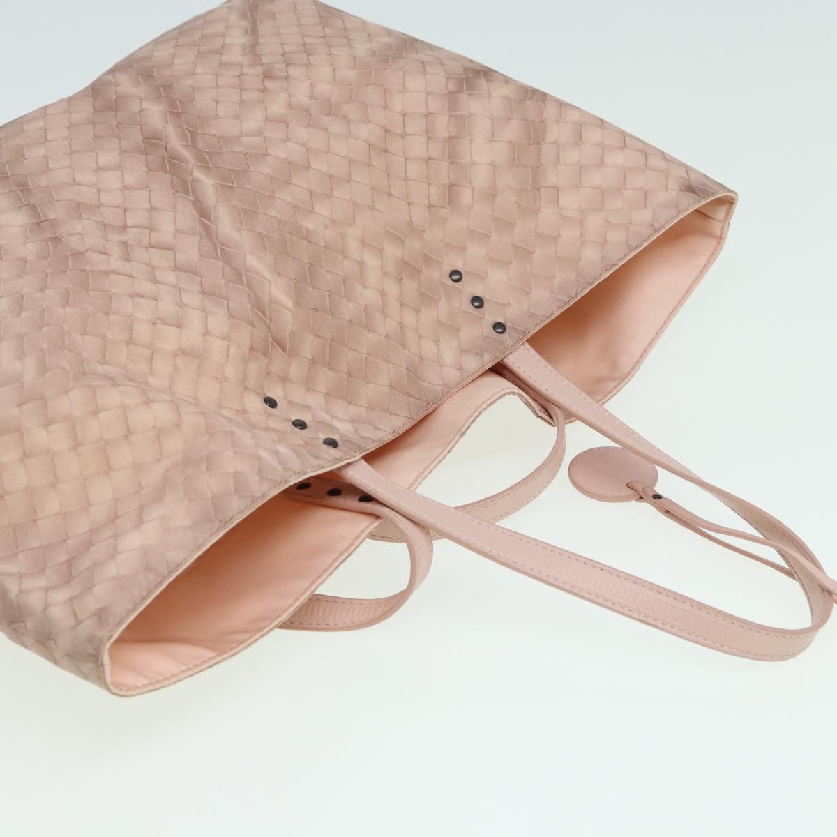 BOTTEGA VENETA Tote Bag Nylon Pink Auth hk1382