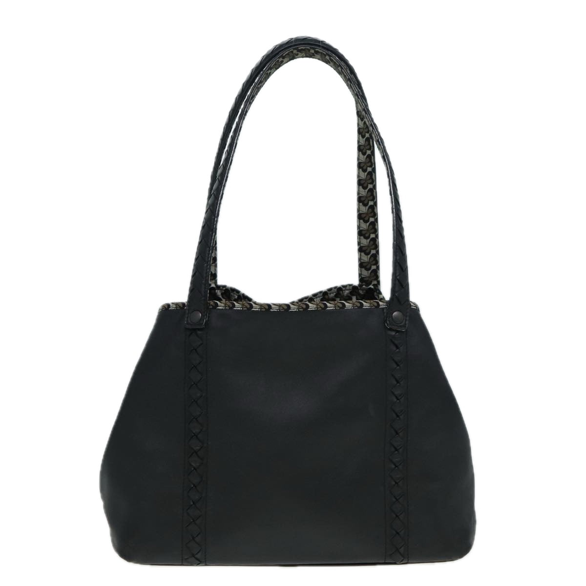 BOTTEGA VENETA Tote Bag Leather Black Auth hk1400 - 0