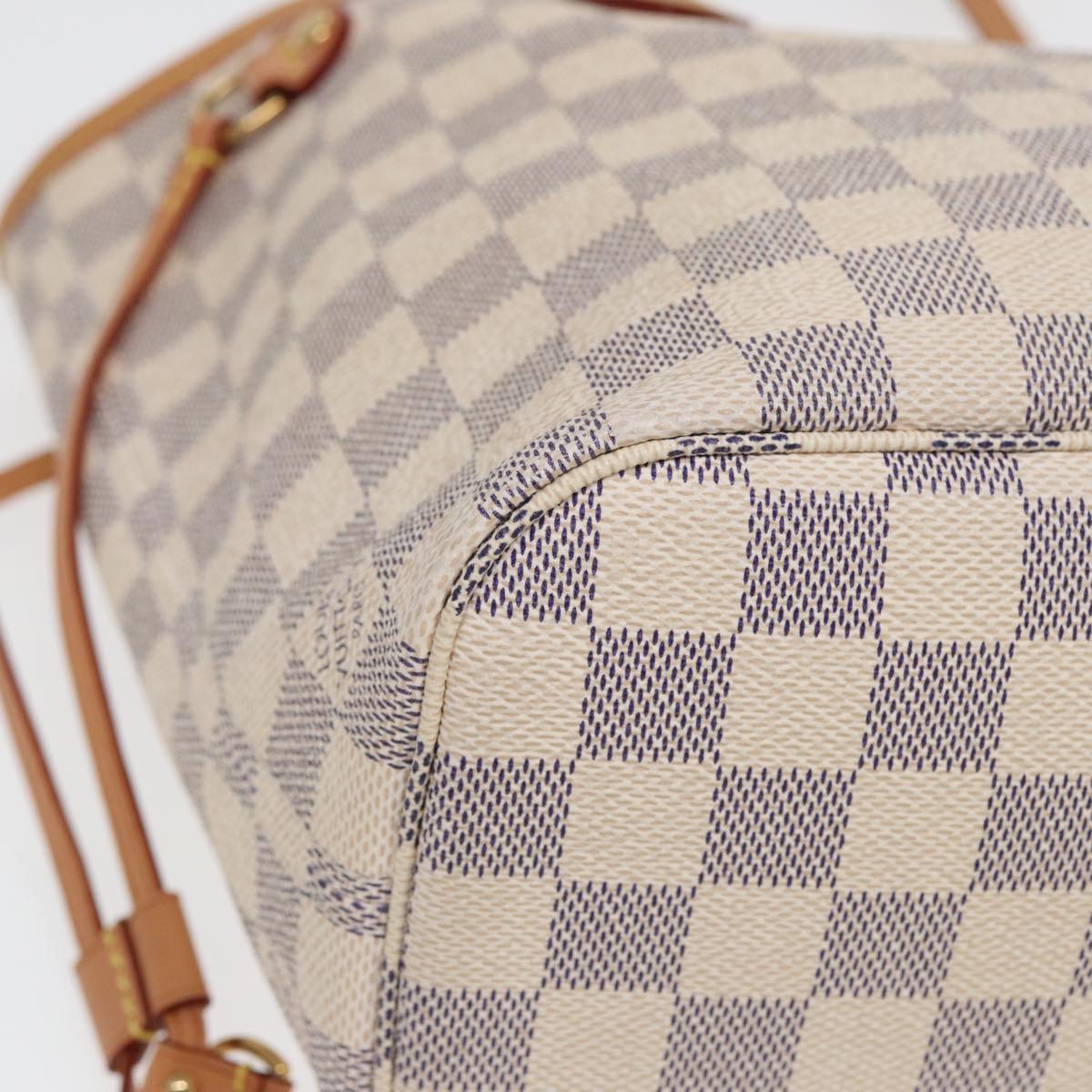 LOUIS VUITTON Damier Azur Neverfull PM Tote Bag N41362 LV Auth hk1426A