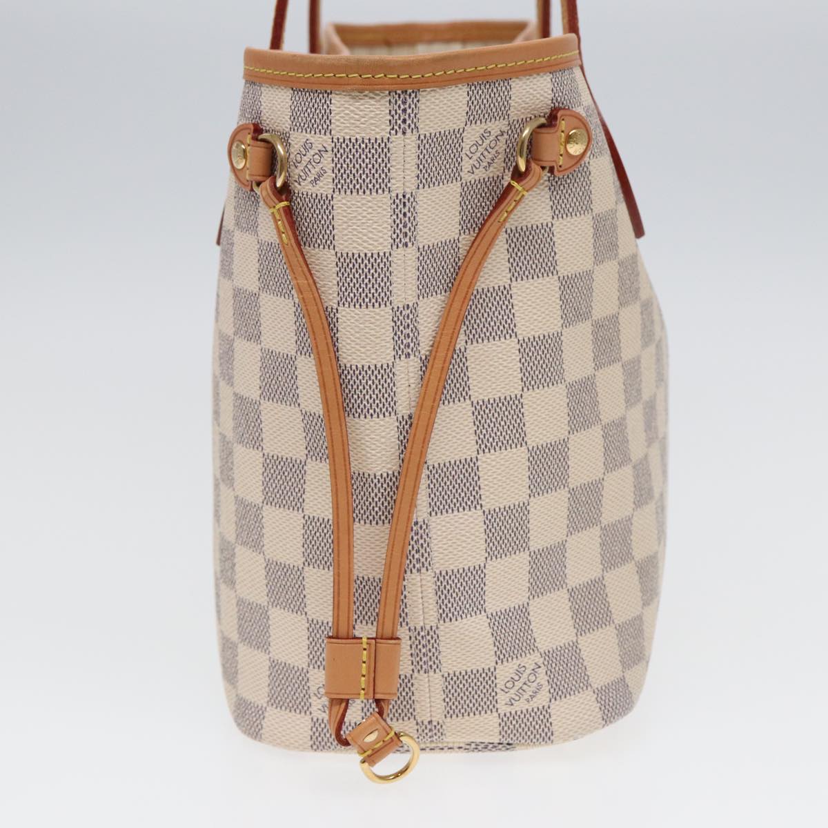 LOUIS VUITTON Damier Azur Neverfull PM Tote Bag N41362 LV Auth hk1426A