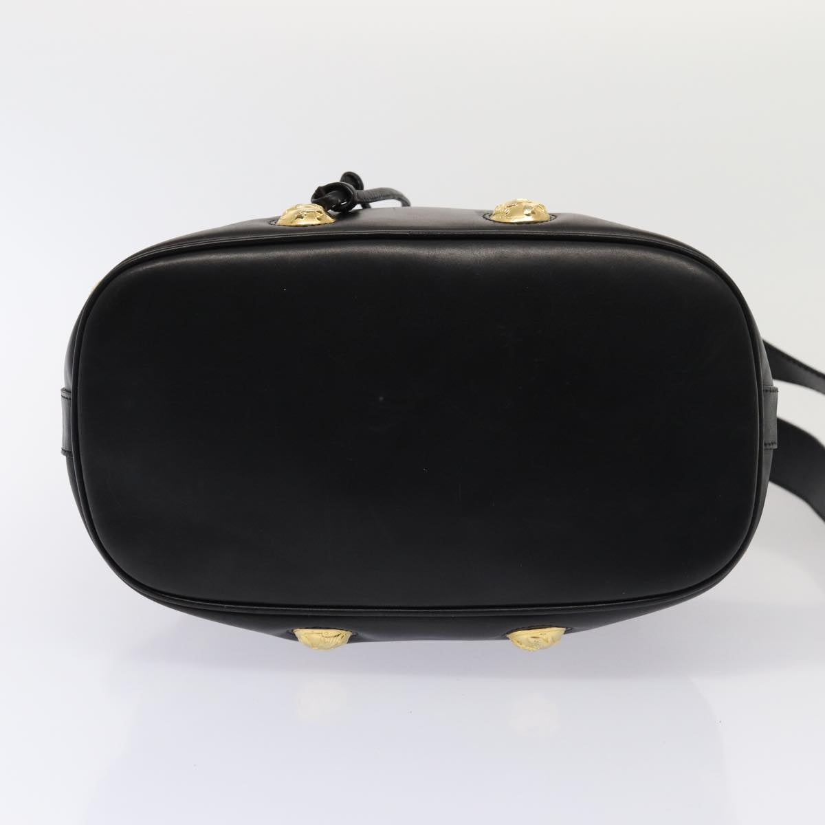 Salvatore Ferragamo Shoulder Bag Leather Black Auth hk1432