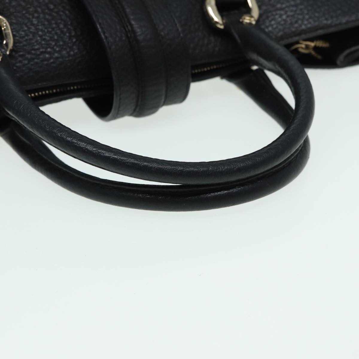 GUCCI Hand Bag Leather Black 130994 Auth hk1433