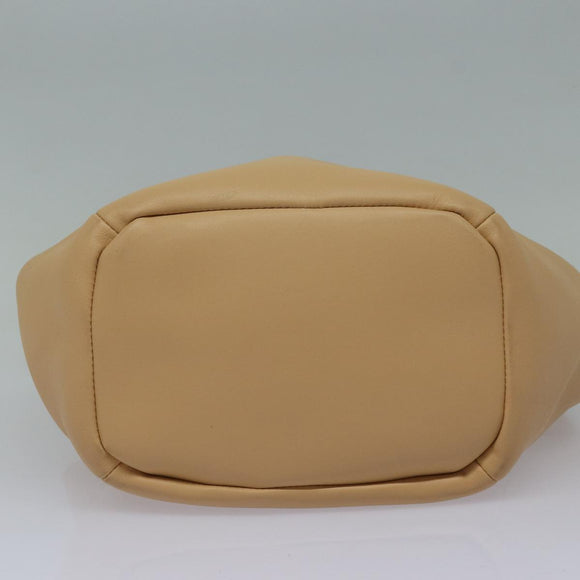 BOTTEGA VENETA Hand Bag Leather 2way Beige Auth hk1443V