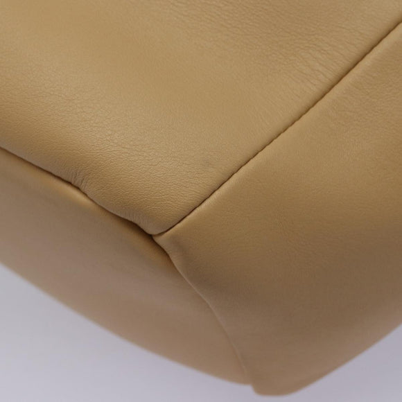 BOTTEGA VENETA Hand Bag Leather 2way Beige Auth hk1443V