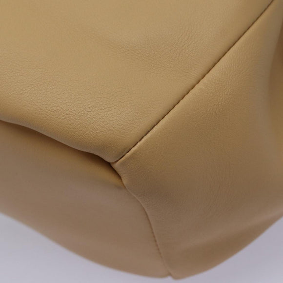 BOTTEGA VENETA Hand Bag Leather 2way Beige Auth hk1443V