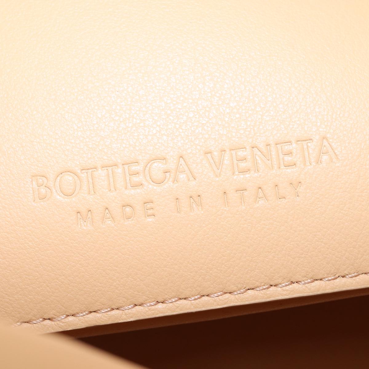 BOTTEGA VENETA Hand Bag Leather 2way Beige Auth hk1443